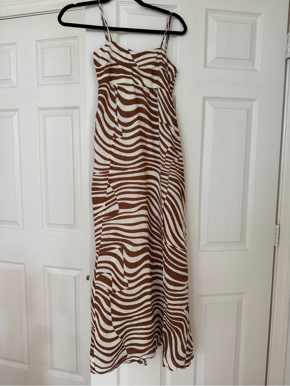 Faithful linen maxi dress zebra
